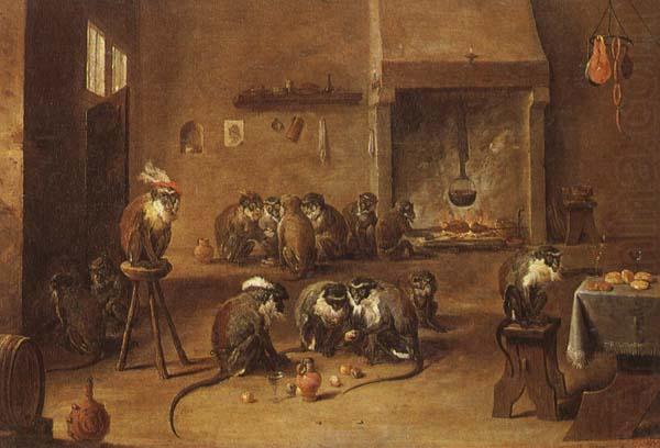 Mokeys in a Tavern, David Teniers